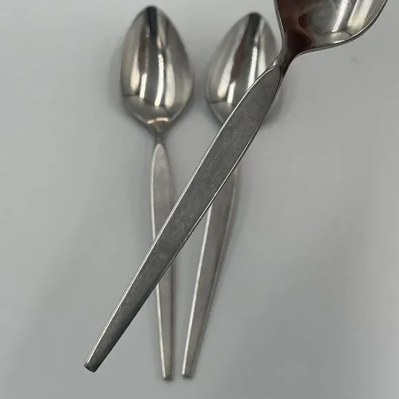 Oneida Community Stainless Flatware Older SATINIQUE QTY 3 Teaspoons Replacement - Picture 6 of 6